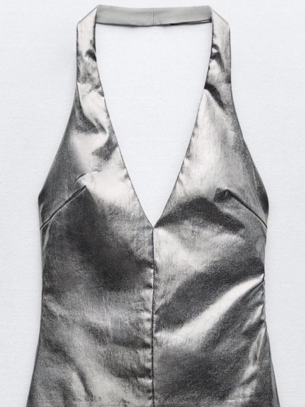 ZARA metallic halter top
